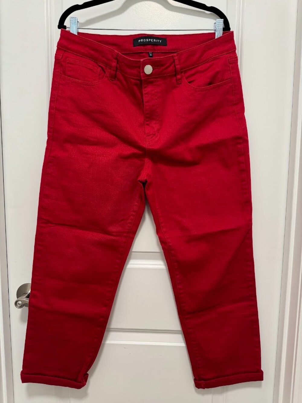 Prosperity Denim Red Cuffed Jeans